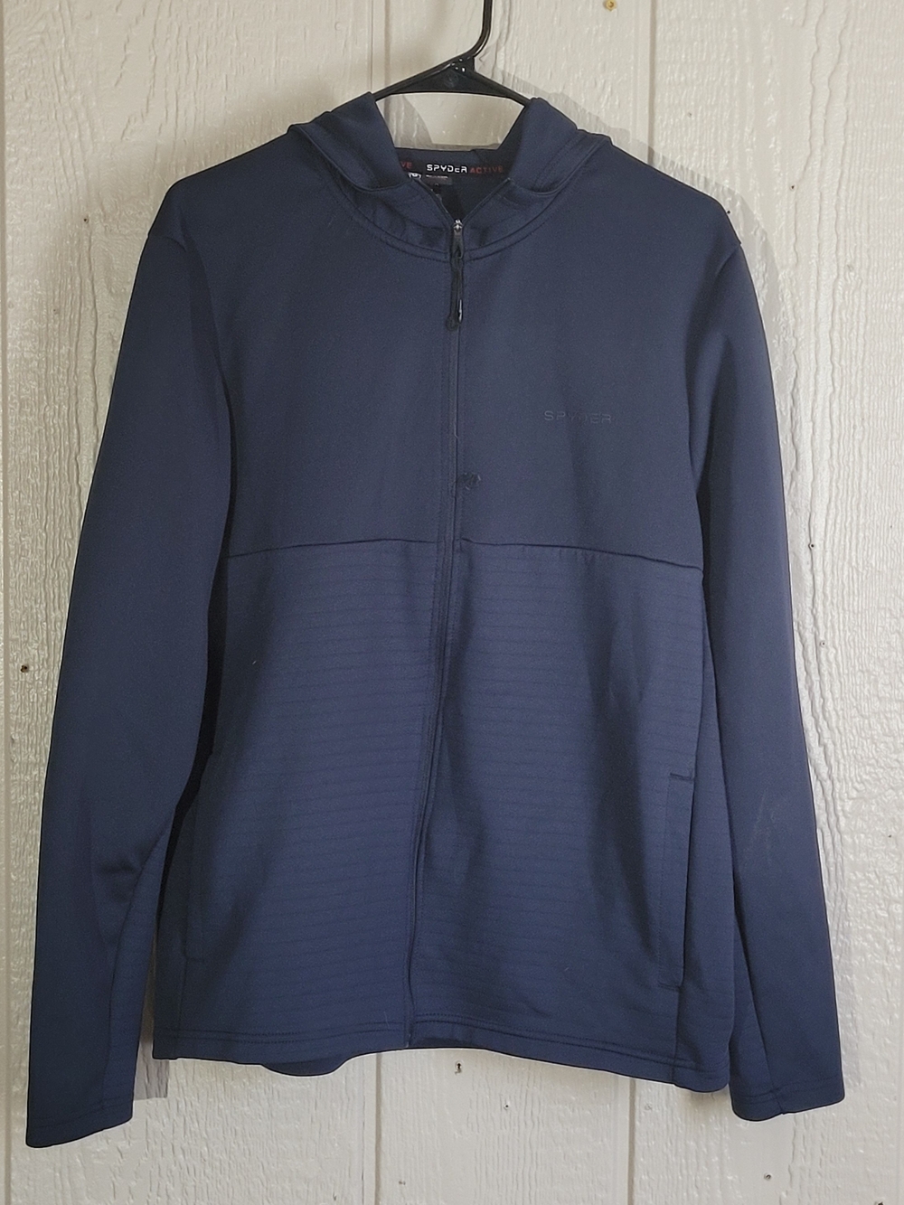 Spyder Men's Navy Full-Zip Hooded Sweater Jacket